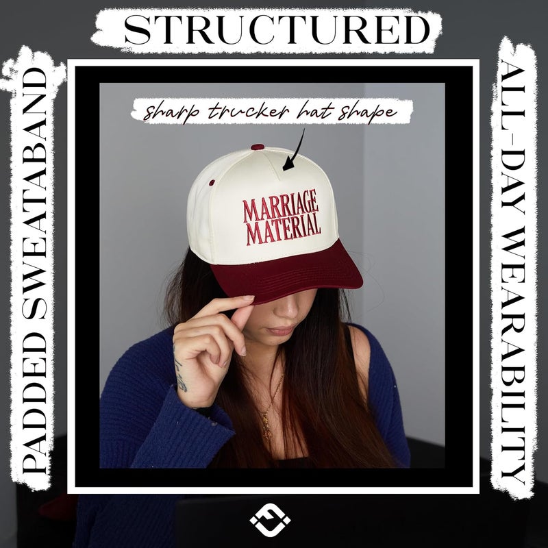 Funky Junque Vintage Canvas Snapback Hat - Adjustable 2 Tone Cap for Men Women - Put It On My, Cowboy, Girl Dad, Funny - Image 5